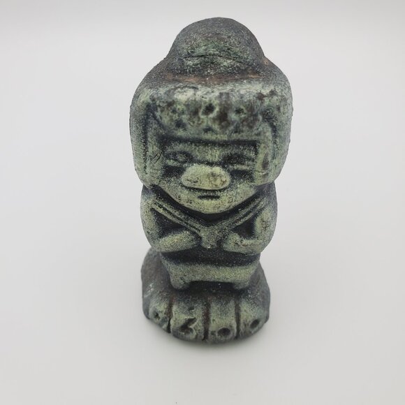Latin American Folk Art Figurine Miniature Statue Tribal Aboriginal Mayan Tiki - Picture 5 of 7